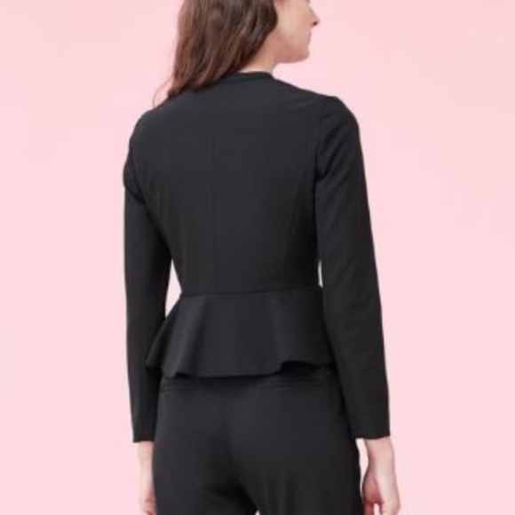 Rebecca Taylor Ava Zip Front Peplum Jacket, Sz 6 - Picture 2 of 12